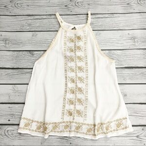 House of Harlow 1960 Embroidered Halter Top